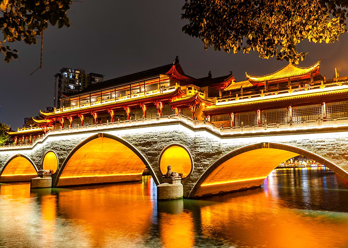 Anshun Bridge in Chengdu