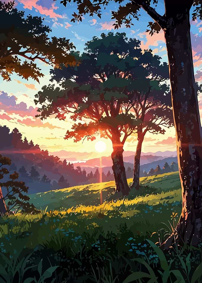 Sunset of tranquility