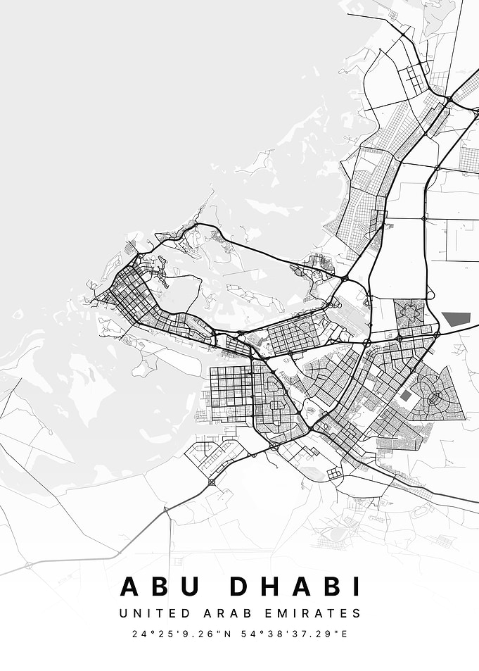 Abu Dhabi UAE City Map