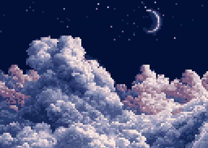 Pixel Night Sky