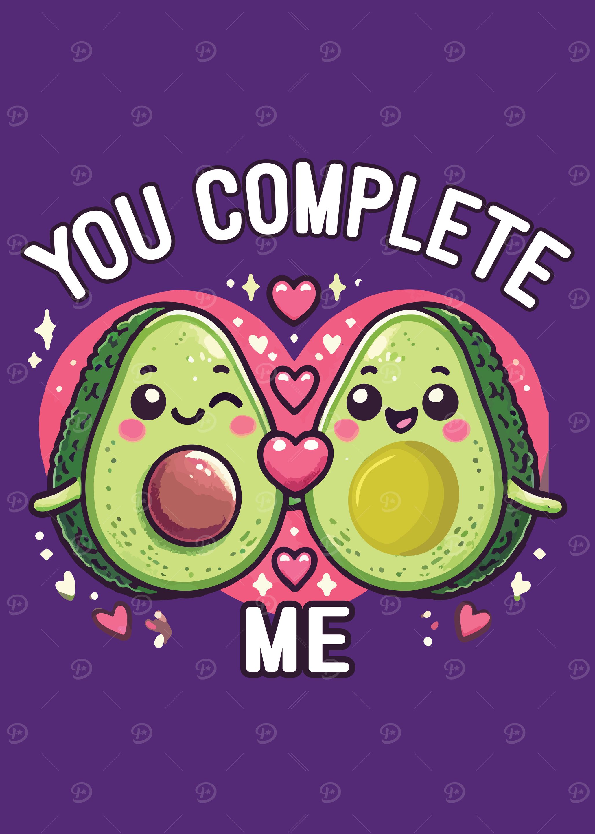 You Complete Me - Cute Avocado Couple