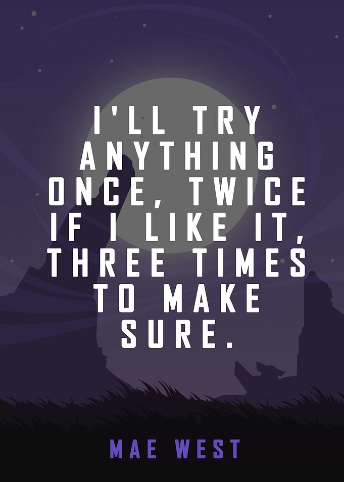 Mae West Quote Poster