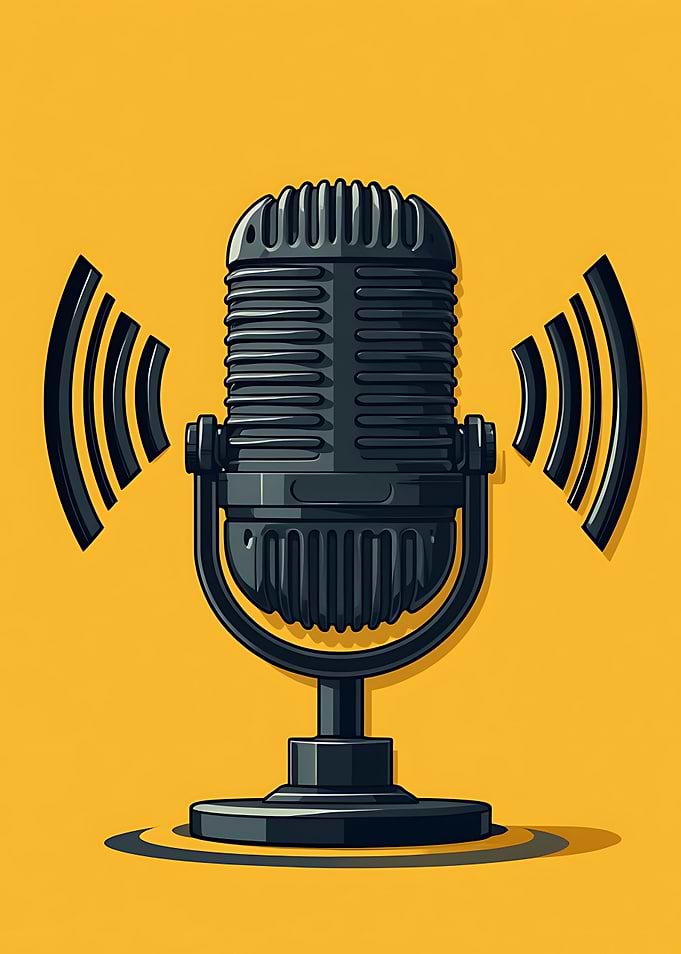 Vintage Microphone Illustration
