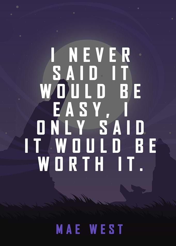 Mae West Quote Poster