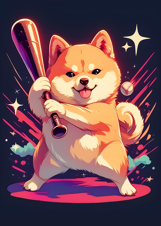 Shiba Inu Baseball