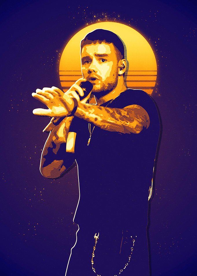 Liam Payne Retro Poster