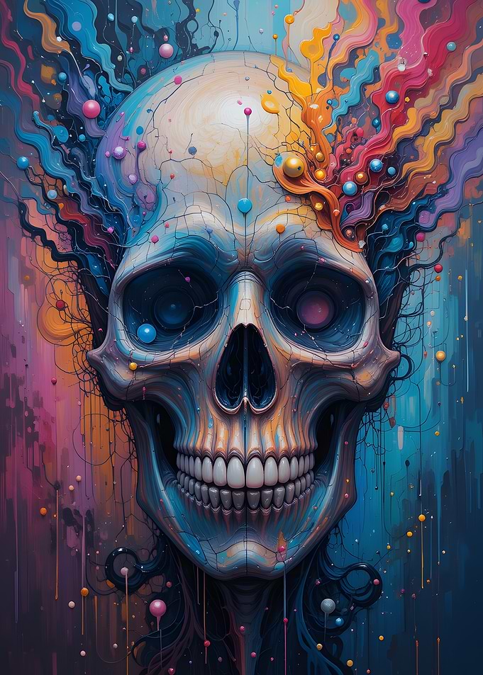 Colorful Skull Art