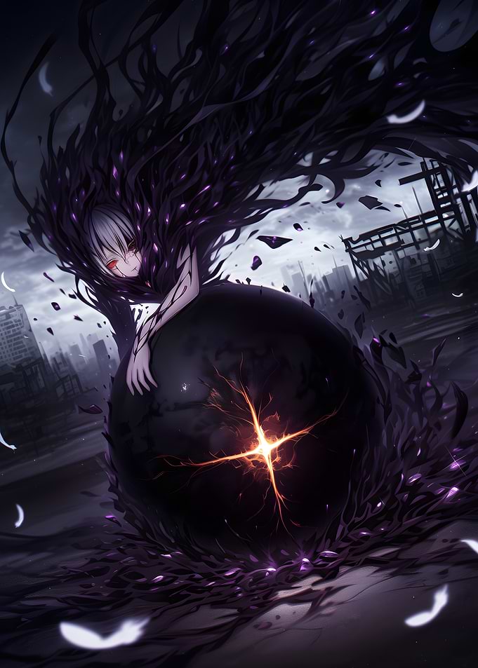 Gothic Anime Orb Demon