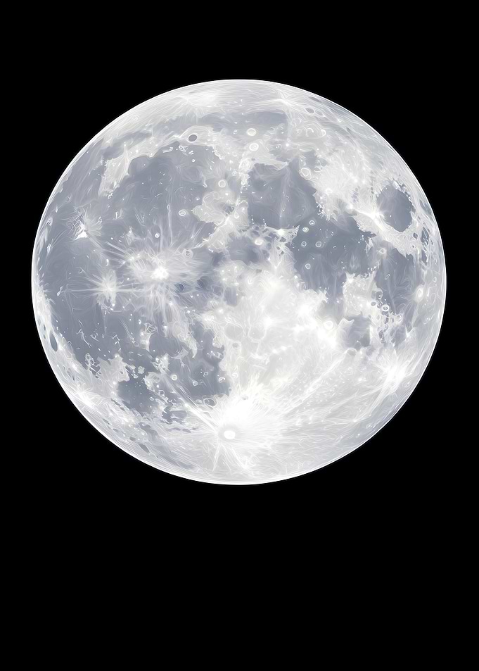 Full Moon in the Night Sky