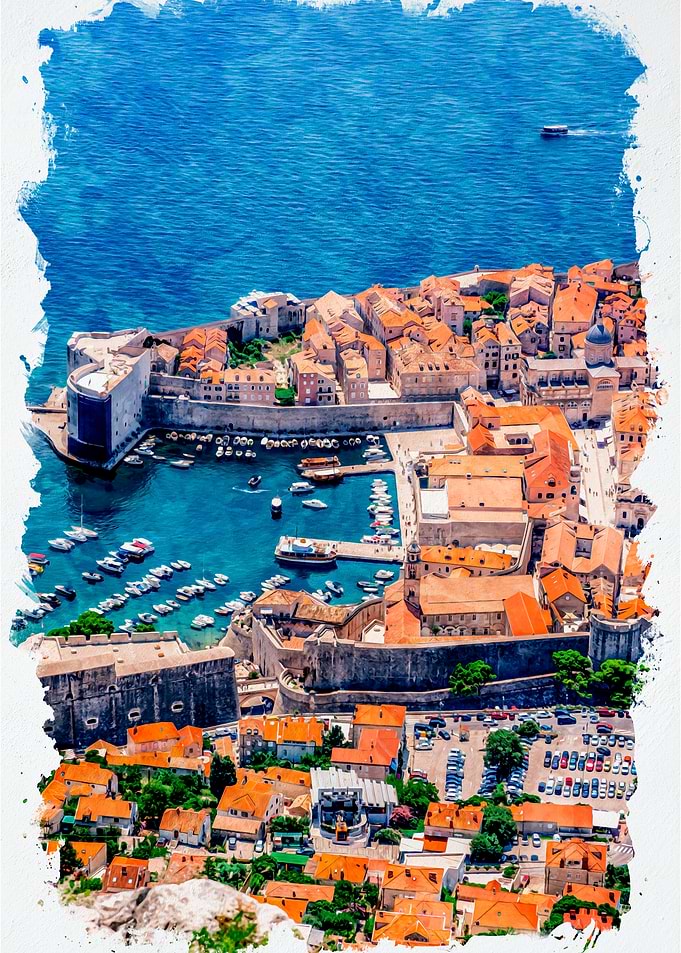 Aerial View of Dubrovnik