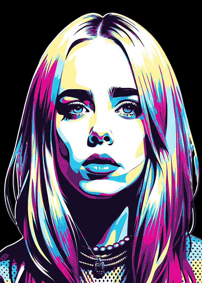 Billie Eilish Pop Art Portrait