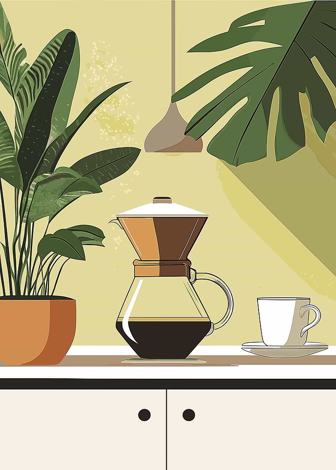 Coffee Pot and Cup