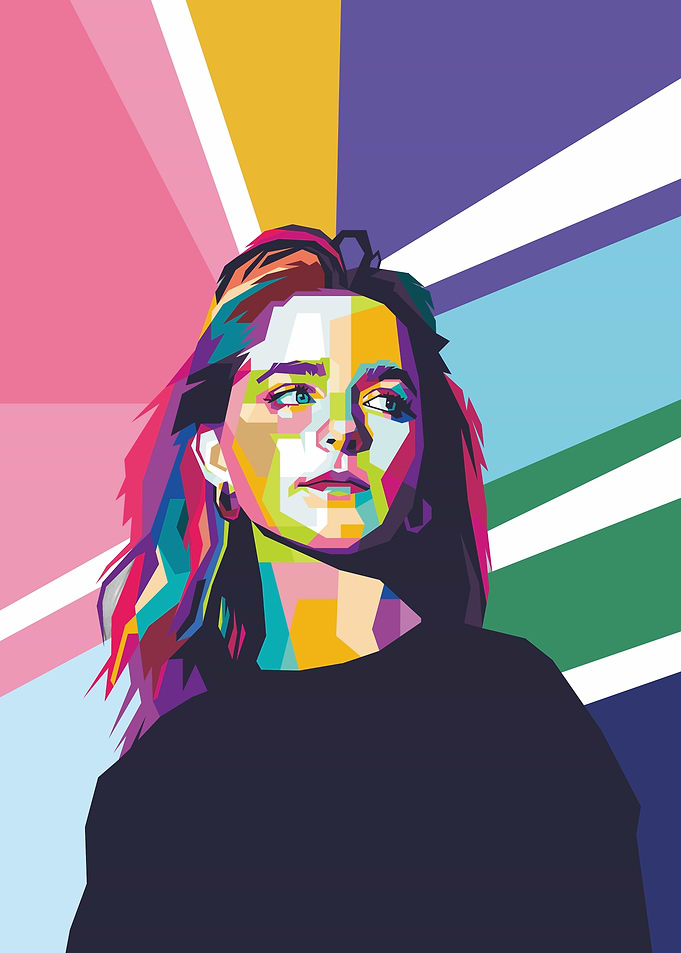 Pop Art Portrait of Woman
