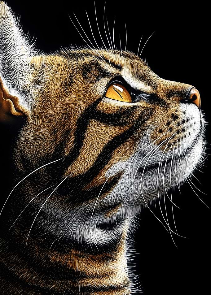 Close-up Bengal Cat Portrait Animal