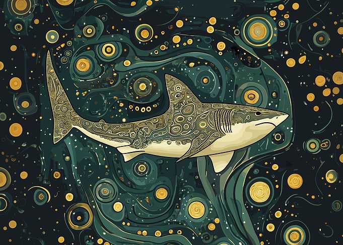 Shark in Starry Sea