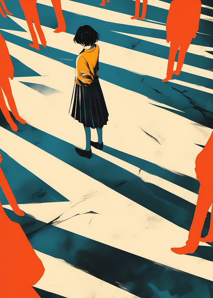 Girl in a Crowd