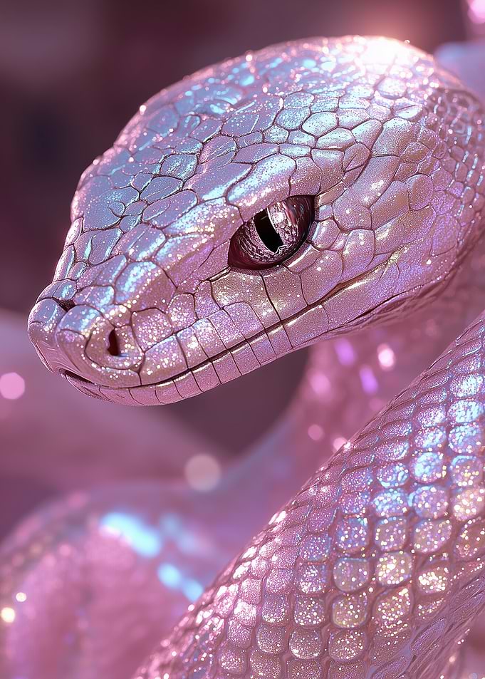 Pink Glitter Snake