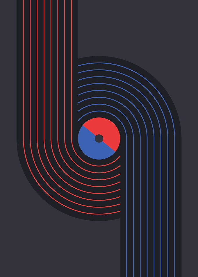 Abstract vinyl record