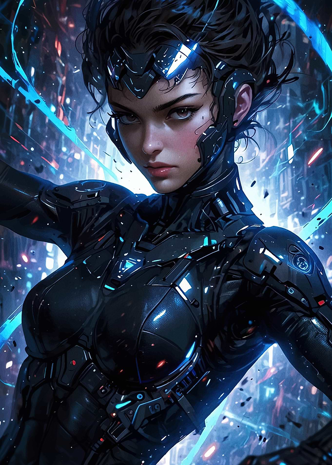 Cyberpunk Female Warrior