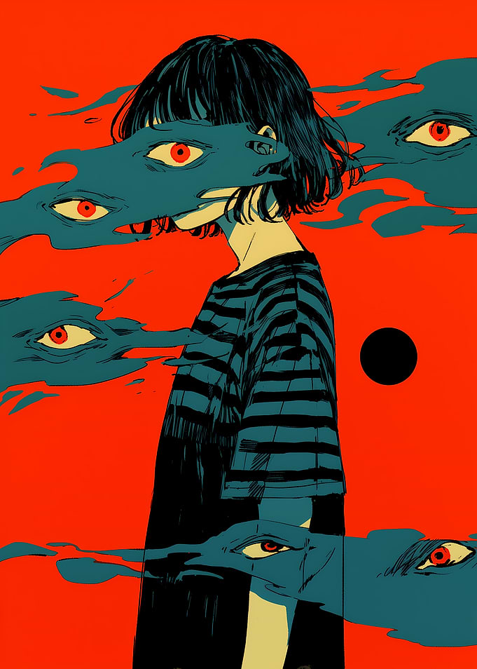 Anime Girl with Eyes