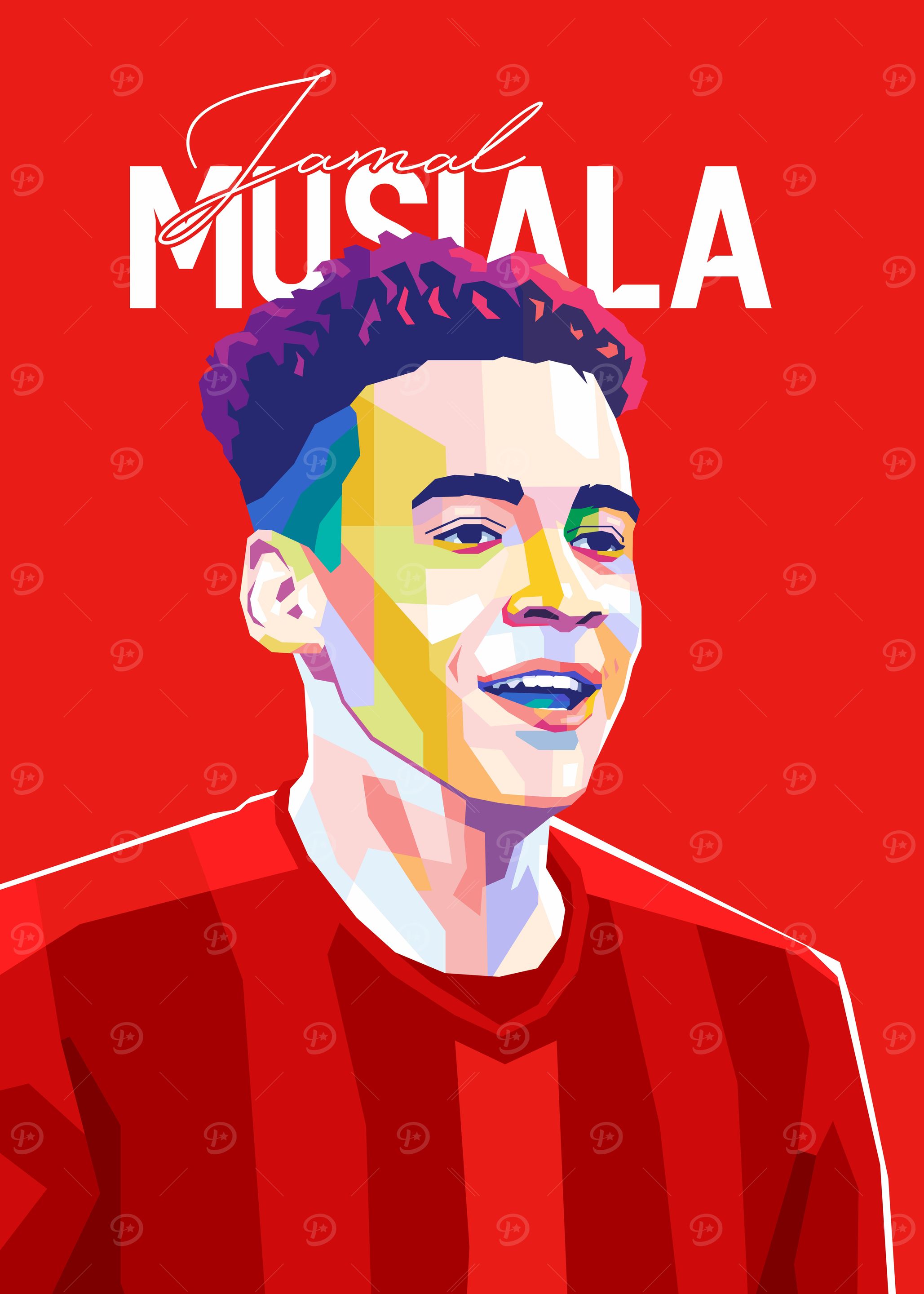 Jamal Musiala Pop Art Portrait