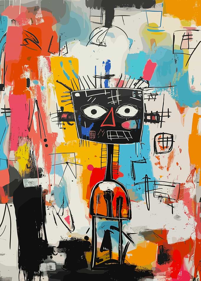 Abstract Boy Figure Painting