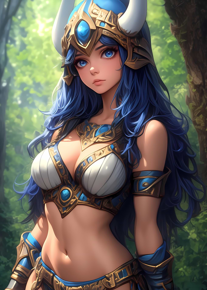 Anime Girl Warrior Woman Gaming