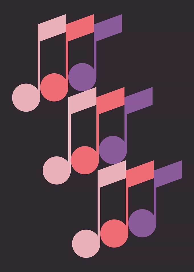Abstract colorful notes