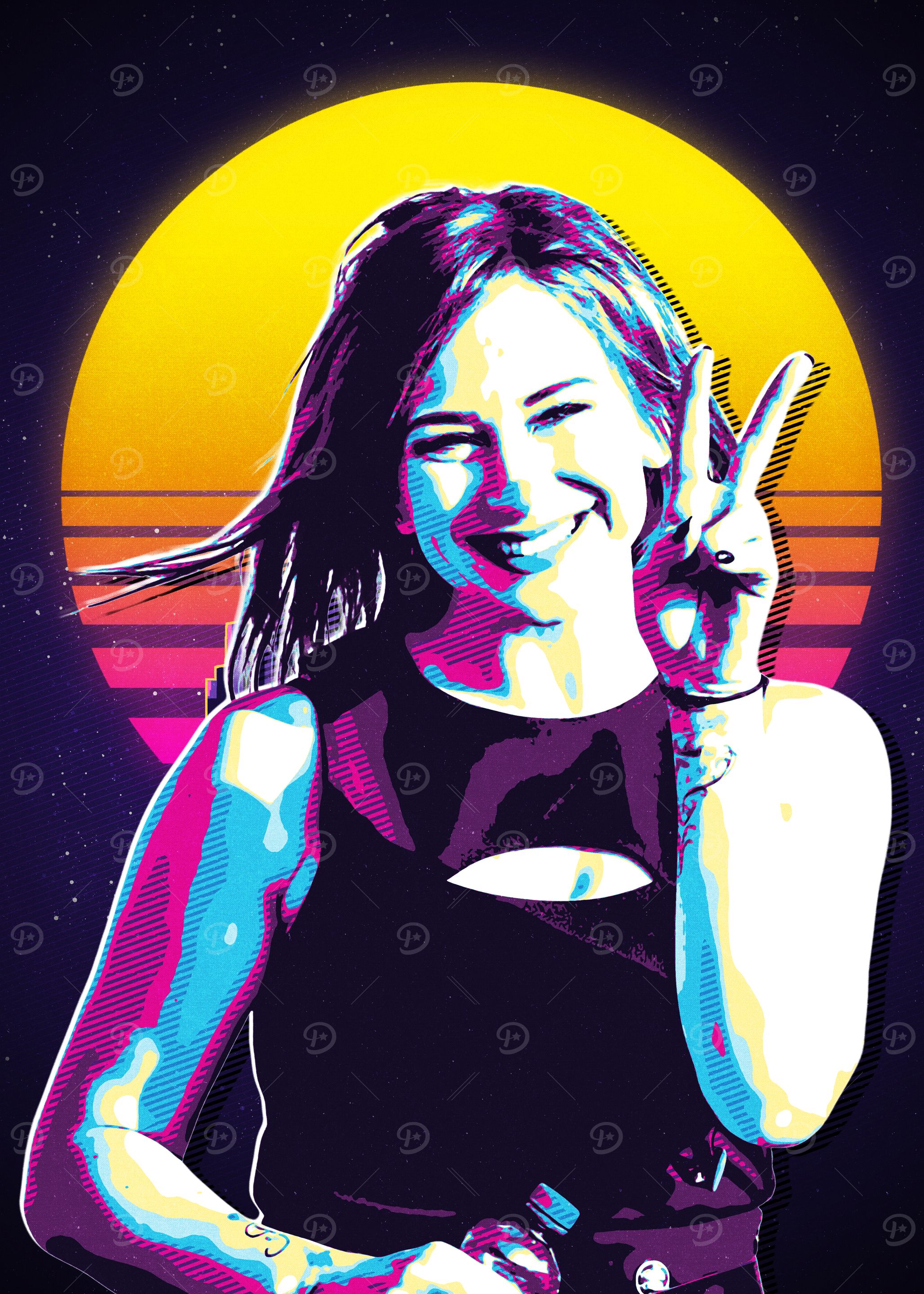 skillet Retro Pop Art Portrait