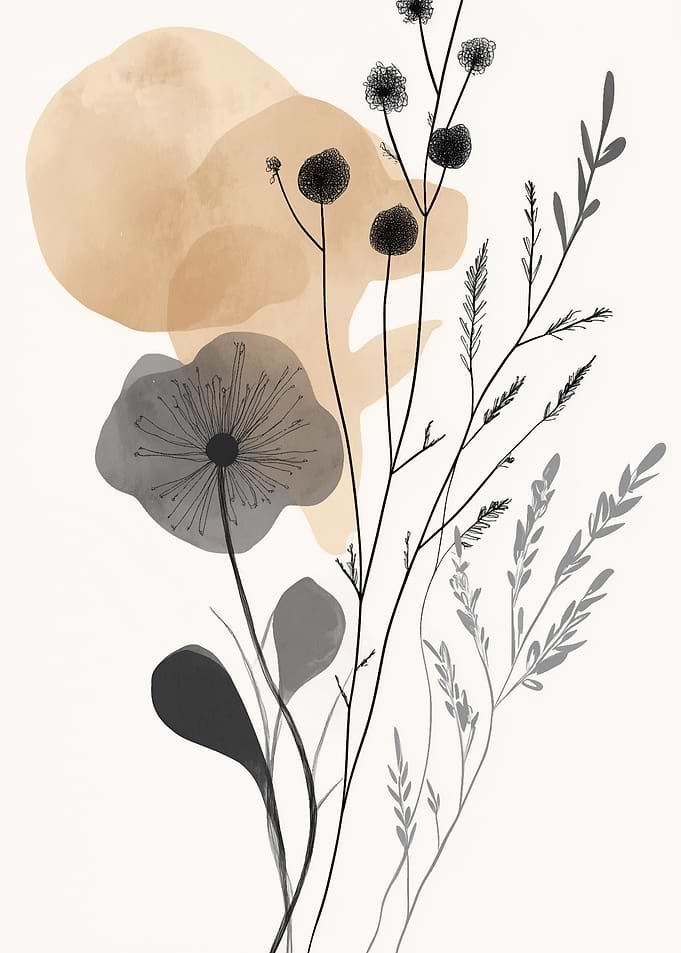 Abstract Floral Watercolor