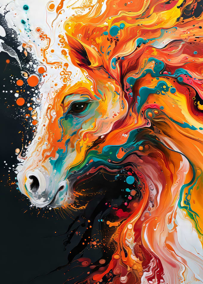 Abstract Horse Painting