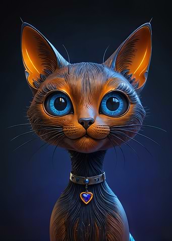 Lovely cat with blue eyes