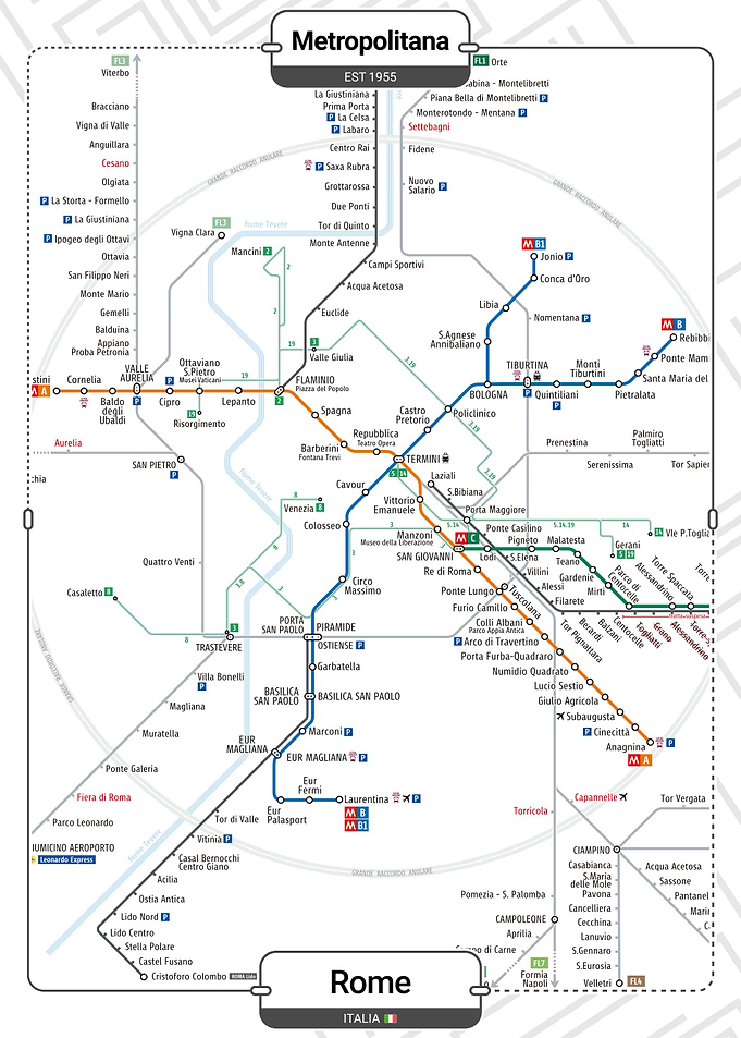 Rome Metro Map