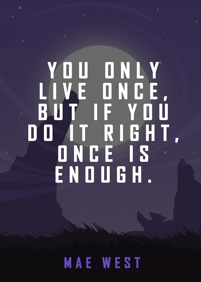 Mae West Quote Poster