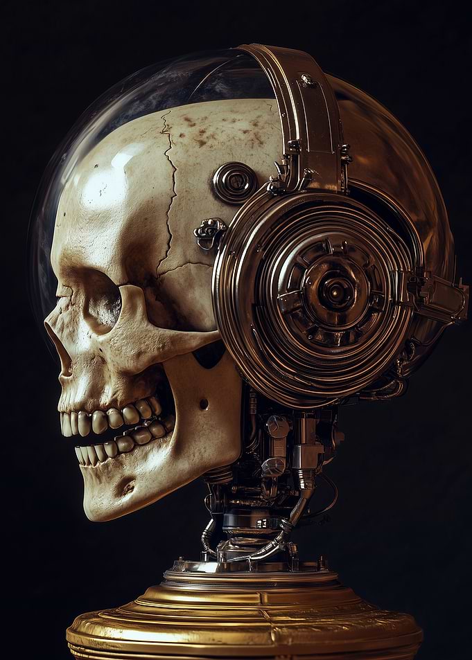 Skull with Headphones