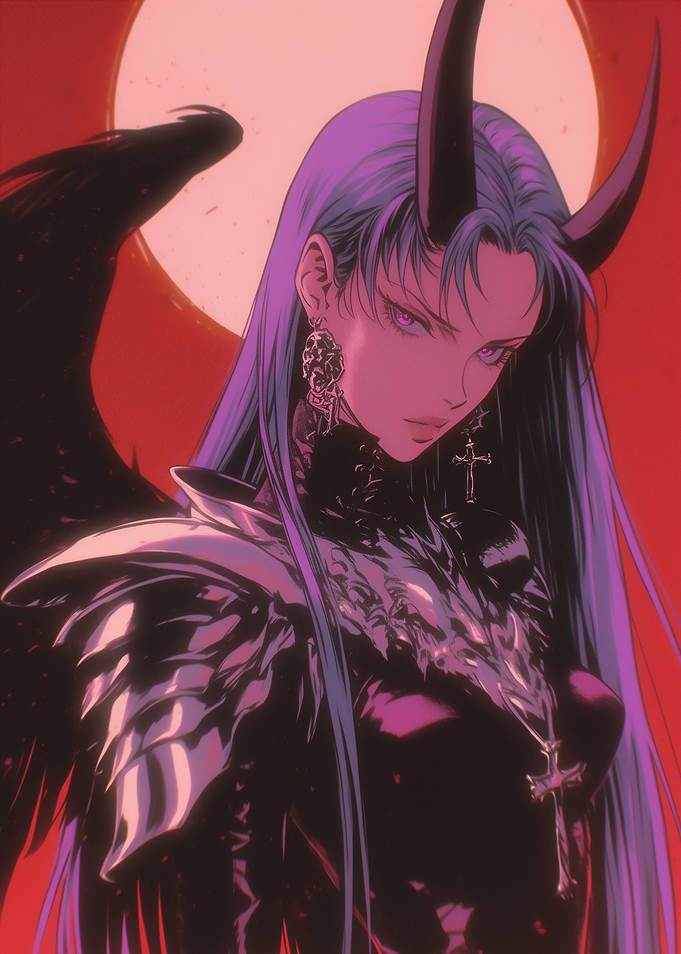 Dark Angel with Horns