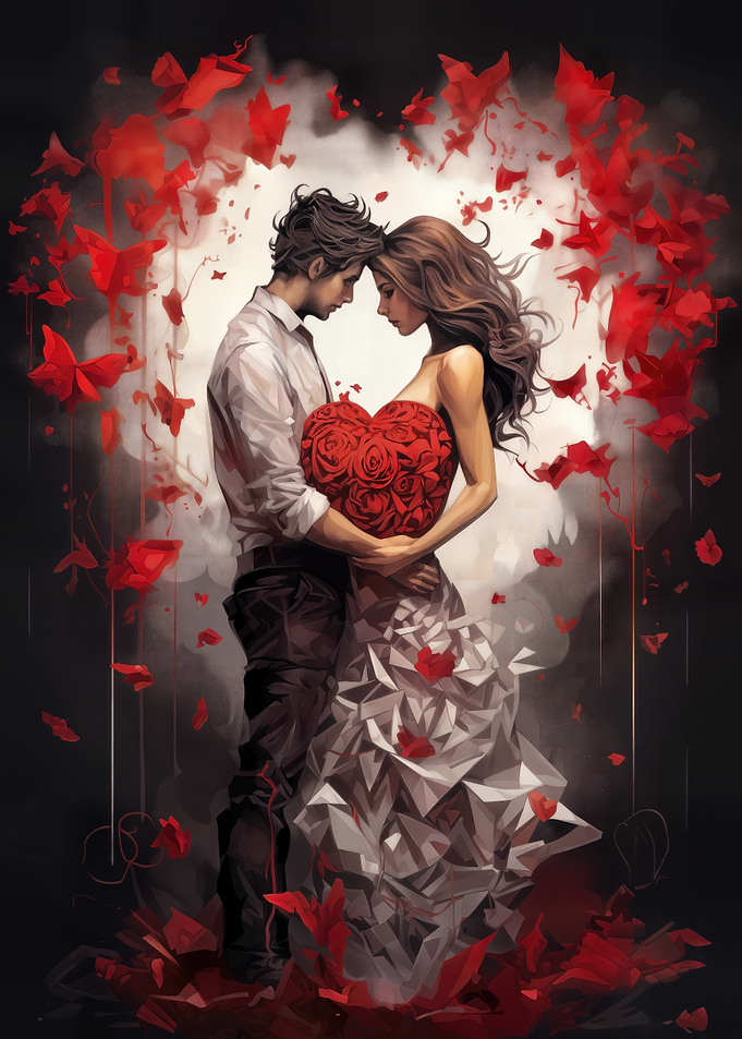 Romantic Couple with Heart