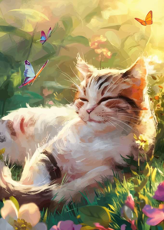 Cat in a Meadow