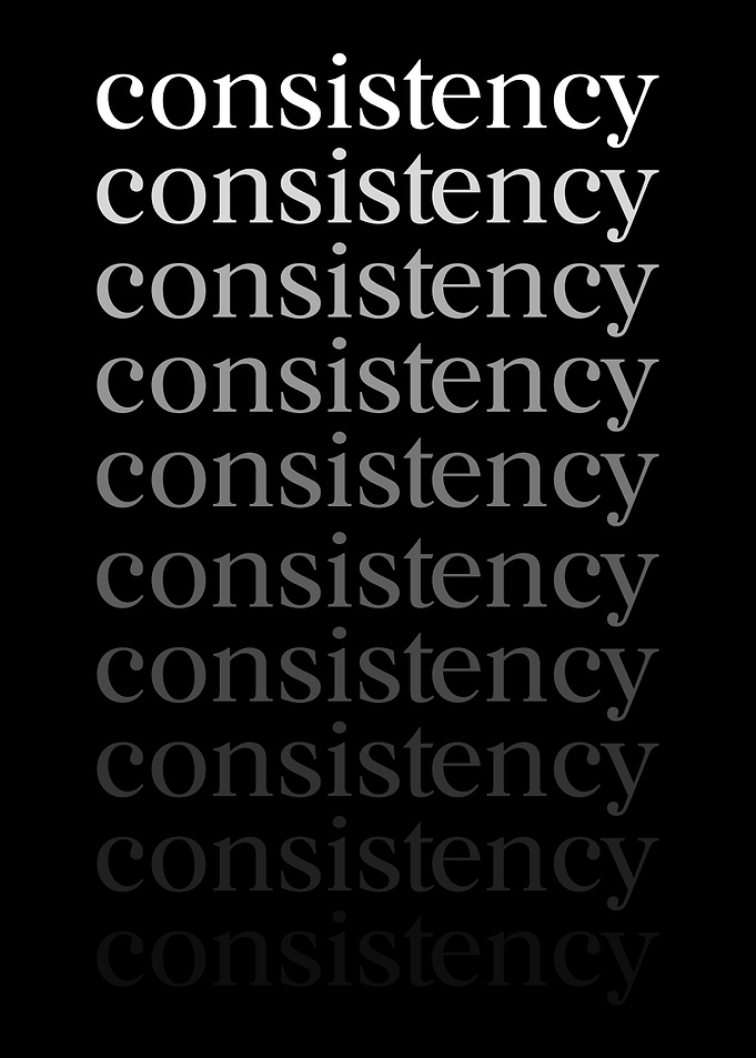 Consistency Text Art Inspirational Motivational New Year Vision Board