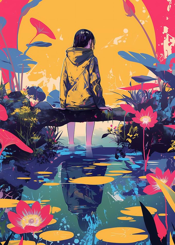 Girl by the Pond