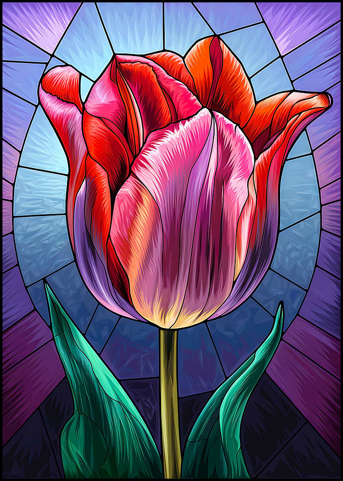 Elegant Tulip in Artistic Glass