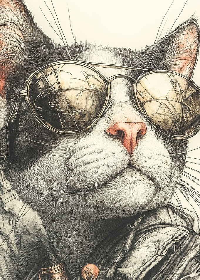 Cool Cat in Sunglasses