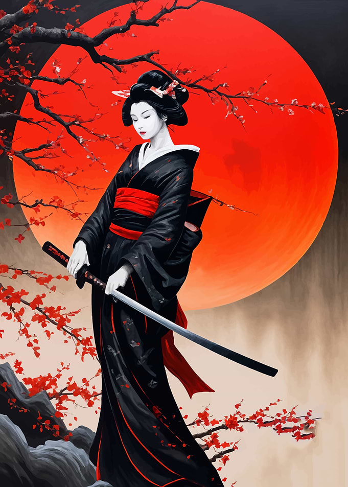 Geisha with Katana