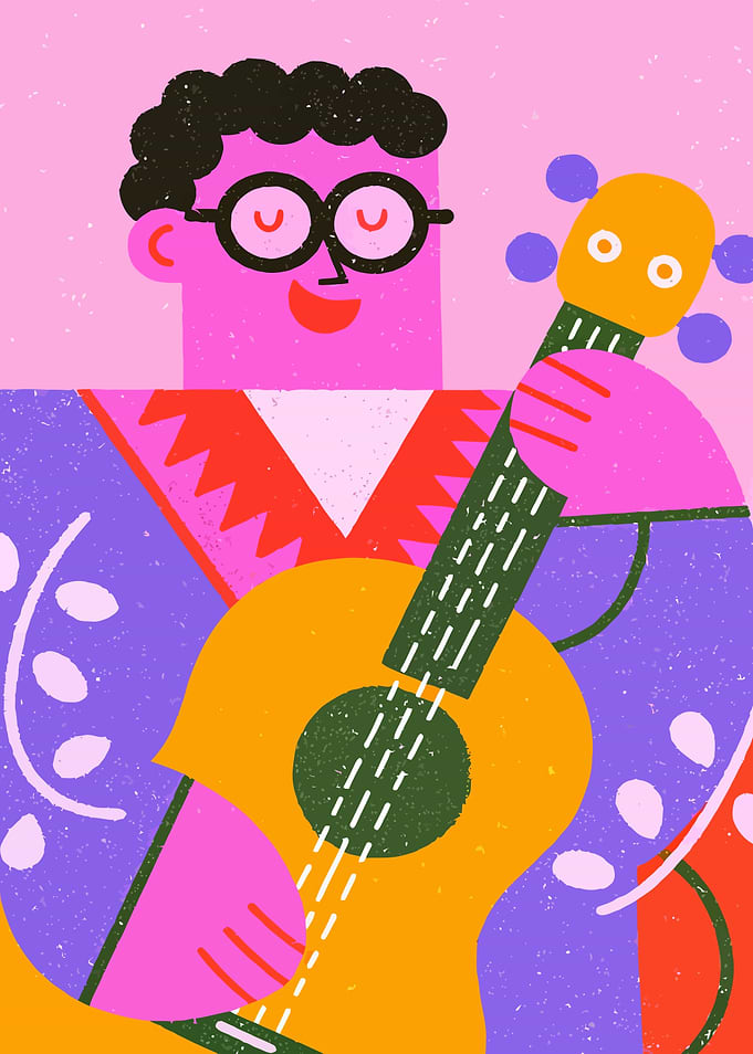 Smiling Guitarist