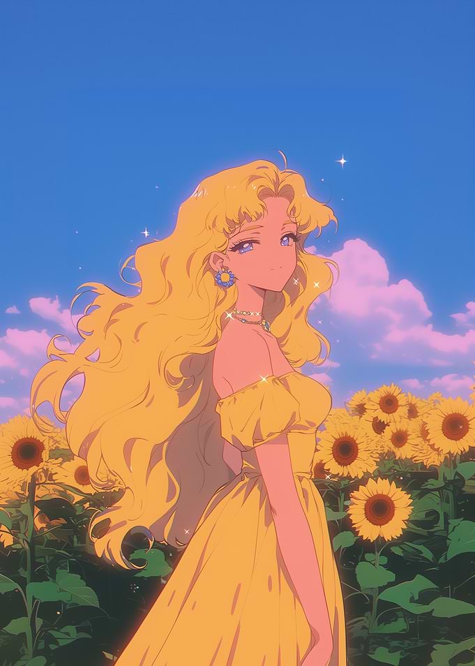 Anime Girl in Sunflower Field pt. 2