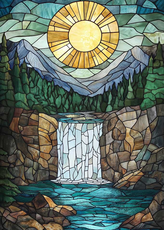 Stained Glass Waterfall