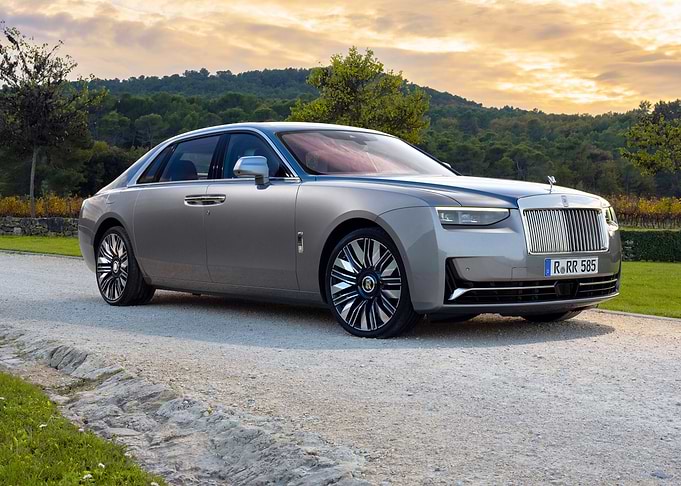 Silver Rolls Royce Phantom