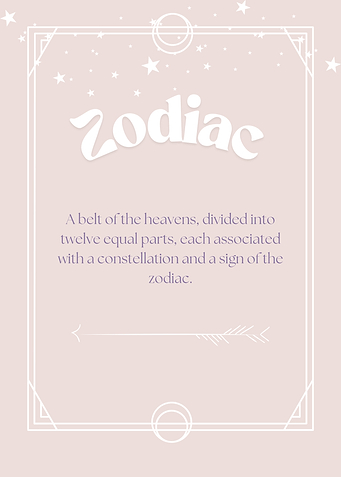 Zodiac Definition Card