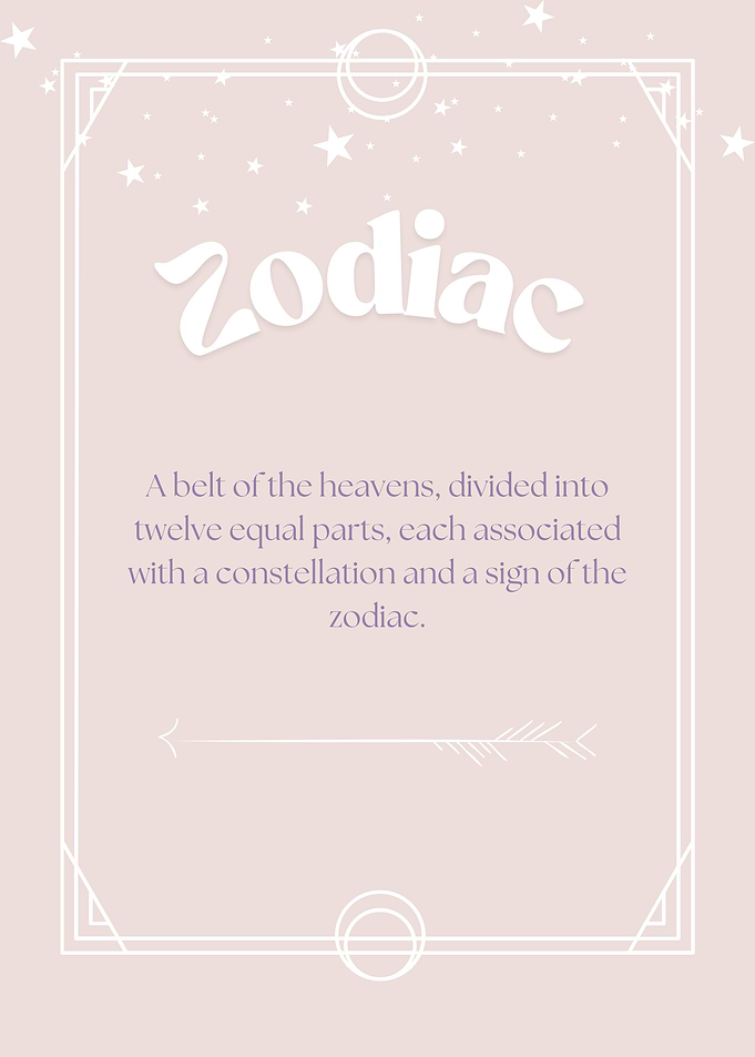 Zodiac Definition Card