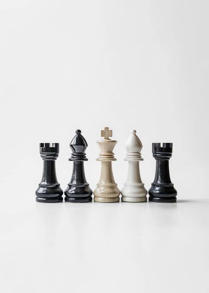 Chess Pieces in a Row